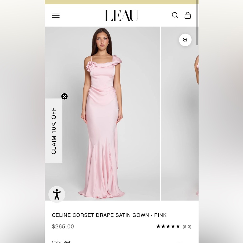 Celine One Shoulder Pink Satin Dress